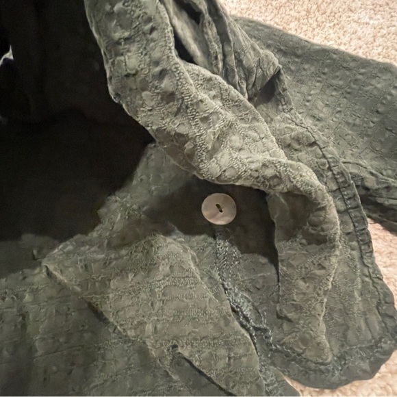 Rabbit Rabbit Rabbit Vintage Dark Green Button Down Shirt 12 Medium Cottagecore - Picture 12 of 15